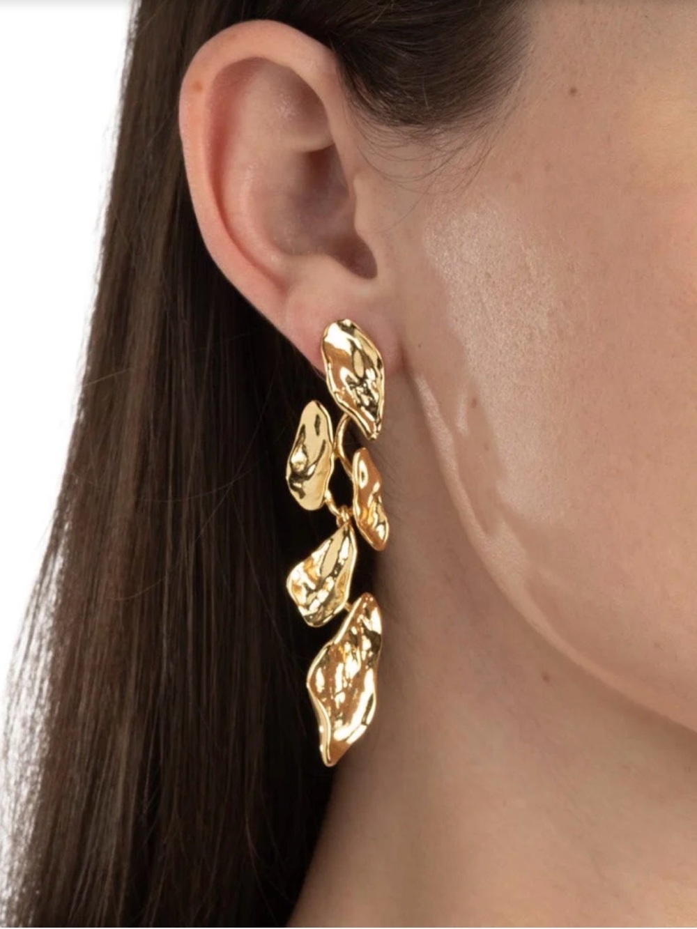 NEW Alexis Bittar Mosaic Molten Gold Post Earrings SB01